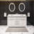 Derby 60'' Double Bathroom Vanity with Marble Top with Mirror-776783544