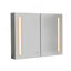 40 po X P 30 po Grande armoire à pharmacie rectangulaire en aluminium avec miroir H H