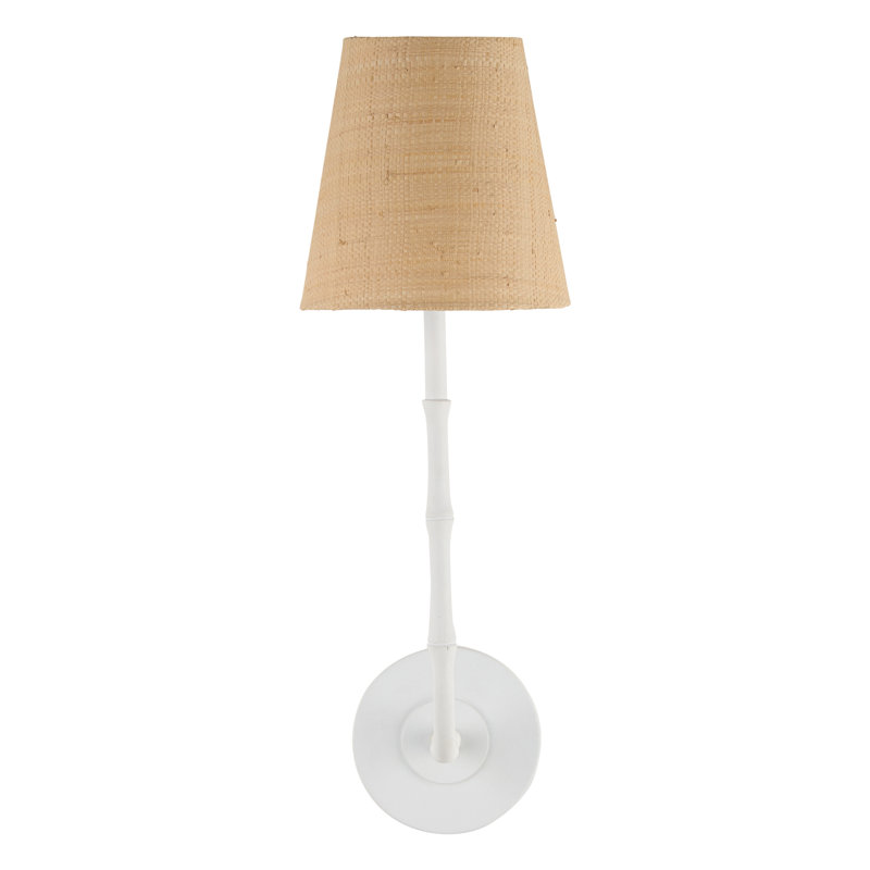 Artois 1 - Light Armed Sconce, White, Natural