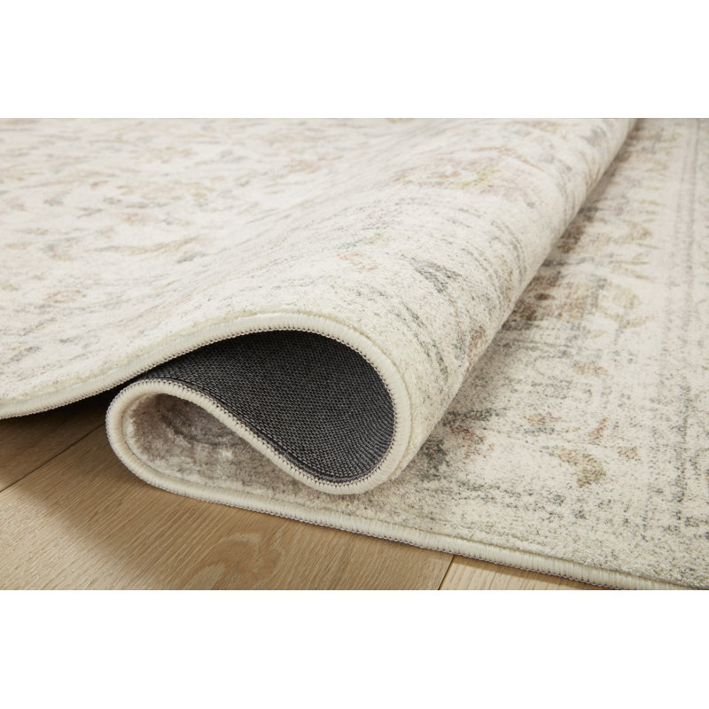 Rifle Paper Co. x Loloi Courtyard Yellow / Multi Area Rug feat. CloudPile, Rectangle 7'6" x 9'6"