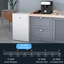 Congélateur vertical HOMcom de 3,0 pieds cubes, mini congélateur compact avec porte simple réversible, thermostat réglable, petit congélateur écoénergétique à faible bruit pour le bureau de résidence, blanc