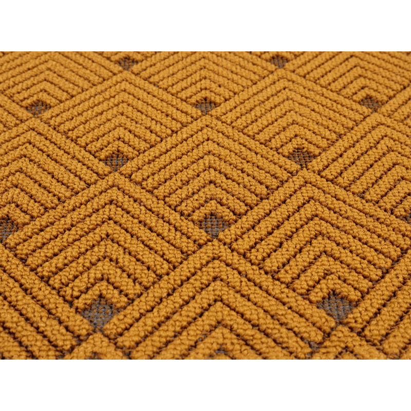 Ghi Non-Slip Geometric Indoor/Outdoor Doormat, Natural