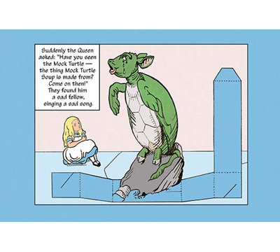 'Alice in Wonderland Alice and the Mock Turtle' by John Tenniel Framed Graphic Art