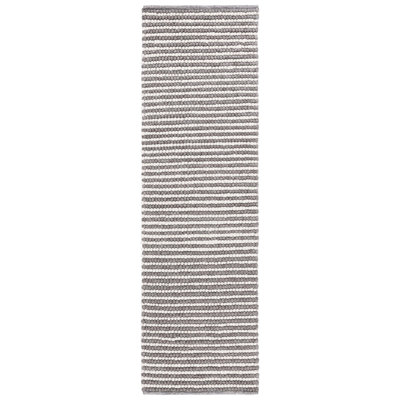 Cleodora Chevron Handmade Area Rug in Ivory/Dark Brown