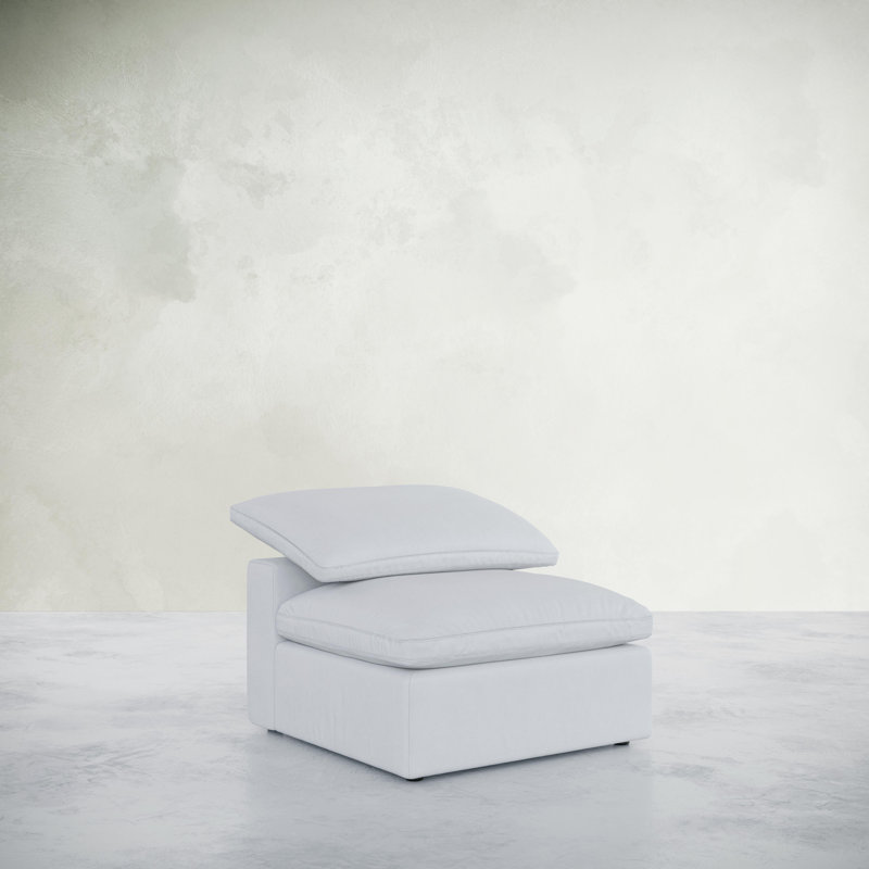 Soho Upholstered Sectional Right Hand Facing, White 98% Polyester 2% Nylon