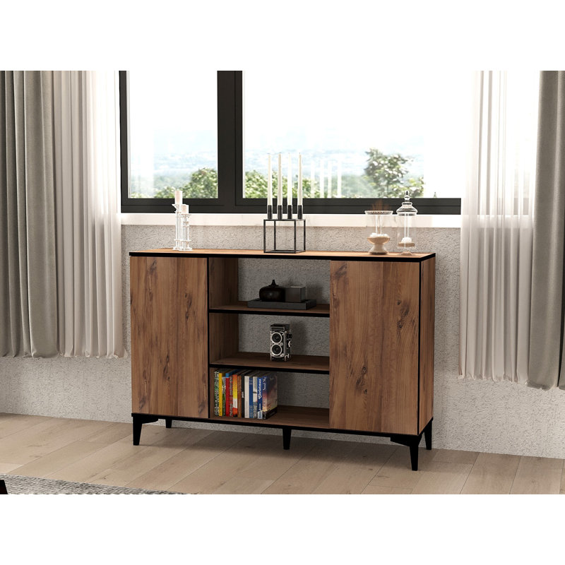 Puqa Design 90cm Sideboard, Atlantic Pine/Black