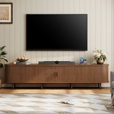 TV Stand With Storage And Shelves Designed To Fit 55""-80" TVs