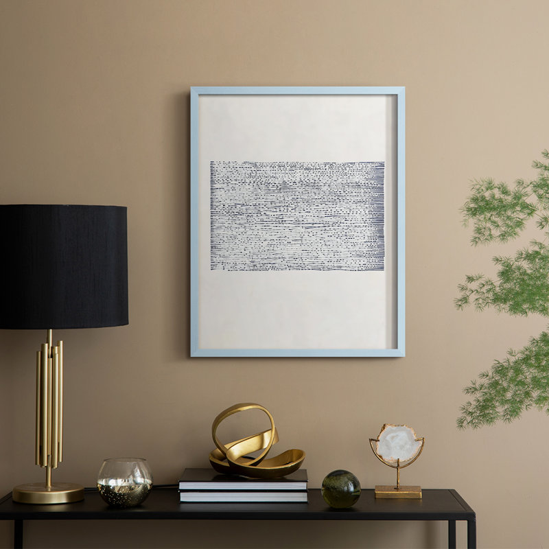 Abstrait, reproduction encadrée CDLXV III - prêt à être accroché , H 14 po x l 11 po, Bleu