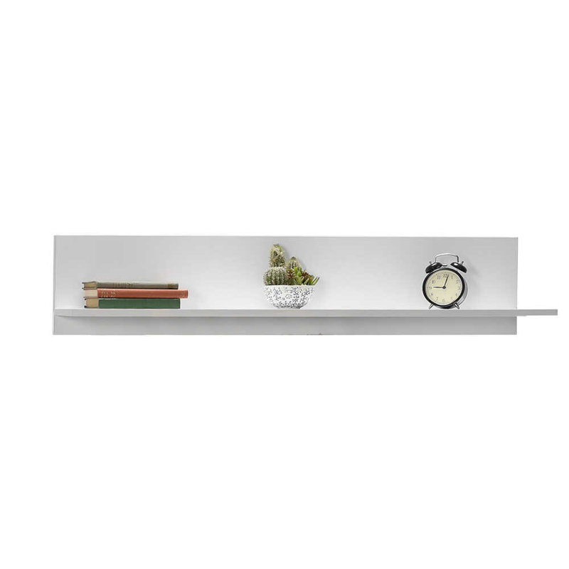 Tablette murale moderne, blanc diamant, 47,2 po x 9,8 po x 7,9 po | 100% panneau de particules enduit de mélamine, épaisseur: 0,6 pouce | Solution de rangement élégante pour le salon, la chambre à coucher et le bureau | Conception élégante de couleur unie