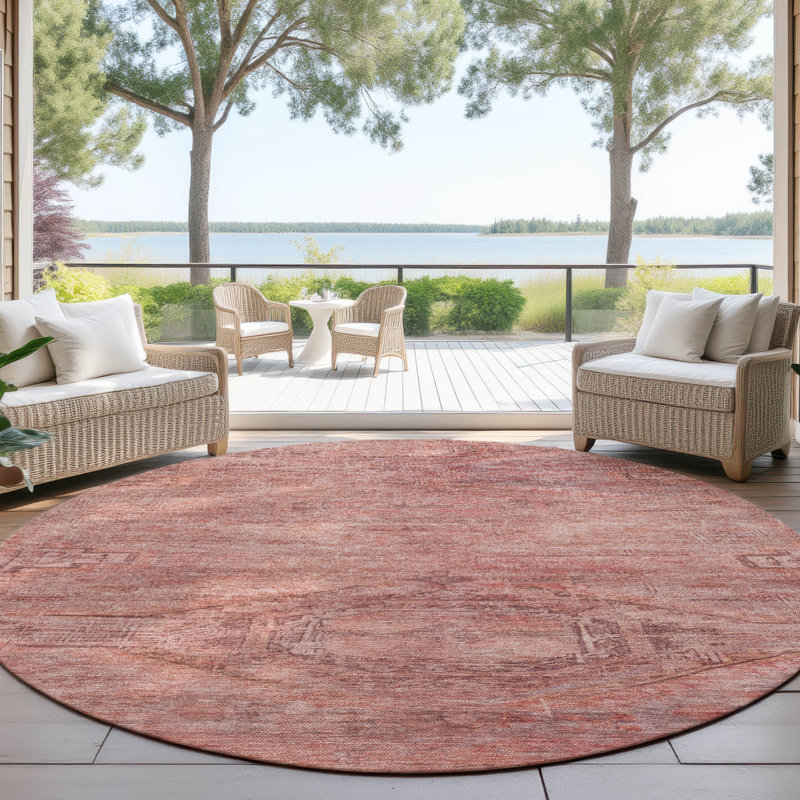 Tapis intérieur / extérieur orange Emalisse, 2 pi 6 po x 3 pi 10 po