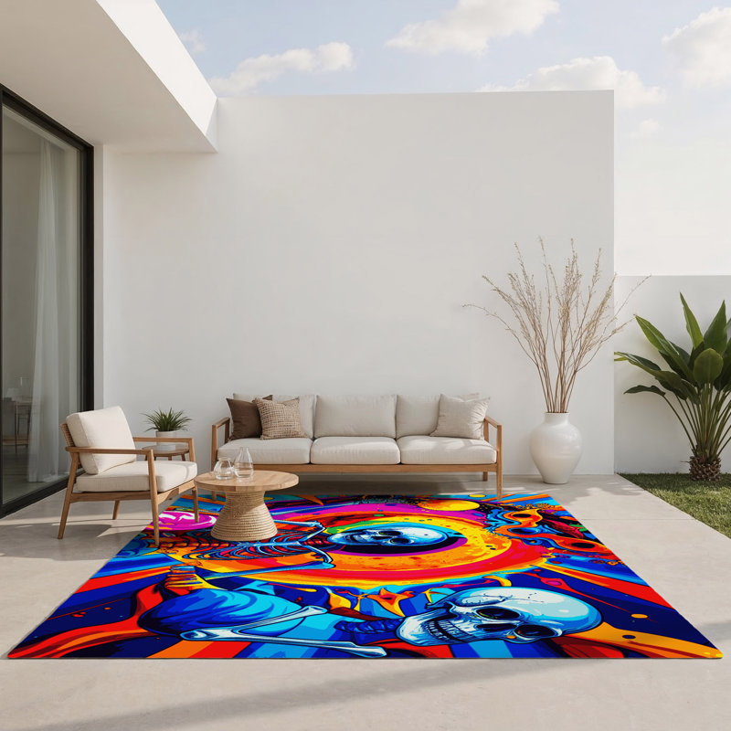 Aurora Ripple Indoor And Outdoor Area Rug, Rectangle 8' x 10'