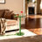 Acrylic End Table With Round Top And Trestle Base， Modern Accent Table For Living Rooms-1414026829