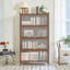 Armoire en métal à 4 portes rabattables, avec amplement d'espace de rangement pour la chambre à coucher, le bureau, le salon, le couloir et le vestibule