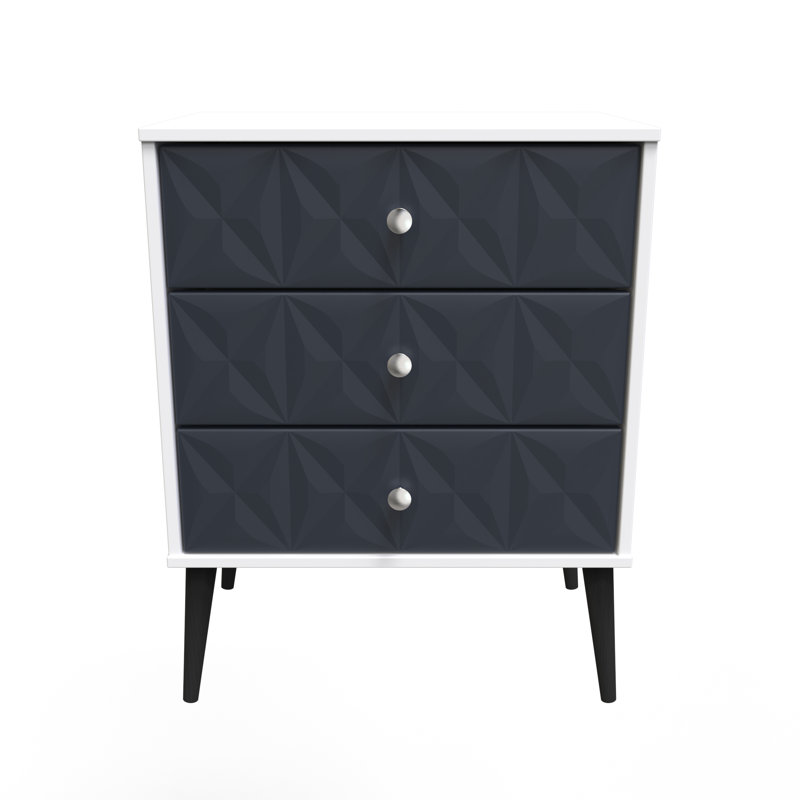 Carnlea 58cm W 3 - Drawer Chest of Drawers, Blue