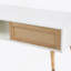 Rattan Coffee Table, Sliding Door For Storage, Solid Wood Legs-595209410