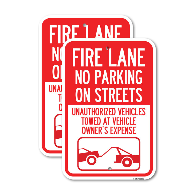 (Ensemble de 2) Fireway No Stationing on Street