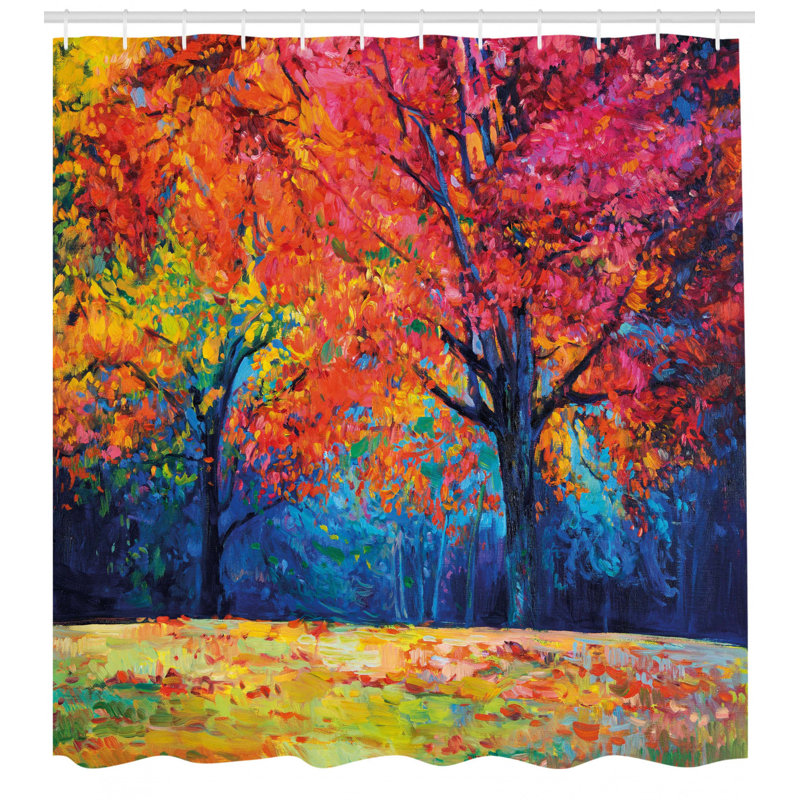 Shower Curtain with Hooks Included, 70" H x 69" W