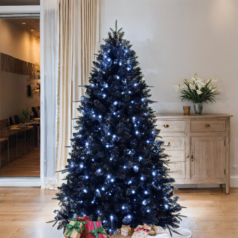 Arbre de Noël Cime 5 pi avec lumières DEL et support en métal stable, 5'
