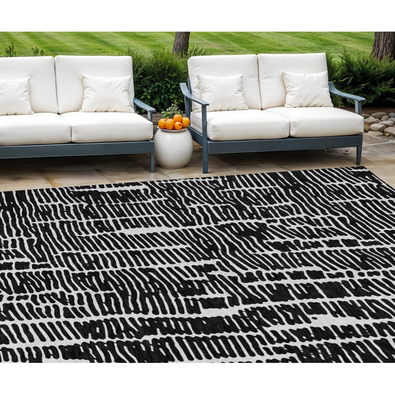 Tapis intérieur lavable abstrait 10 pi x 14 pi ivoire