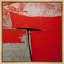 Art texturé, rouge, gris, blanc, champ, formes géométriques, art moderne, alternatif dramatique foncé, impression sur toile-1251824214-1251824213