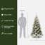 6Ft Pre-Lit Flocked Christmas Tree Artificial Spruce 