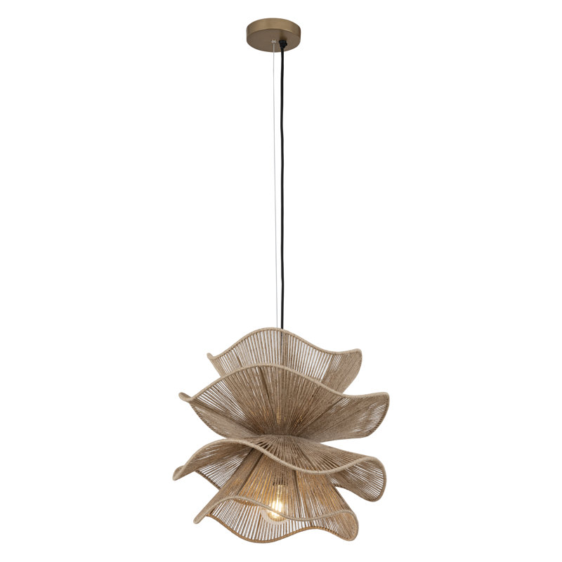 Luminaire suspendu naturel 2 lumières Claybourne