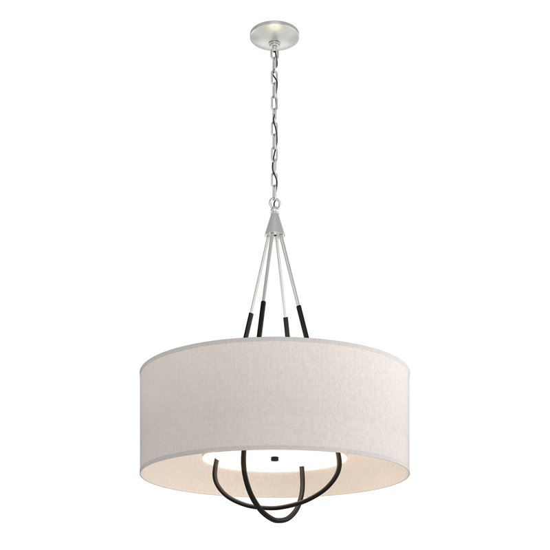 Loop 4 - Light Chandelier, Flax, Vintage Platinum, Black
