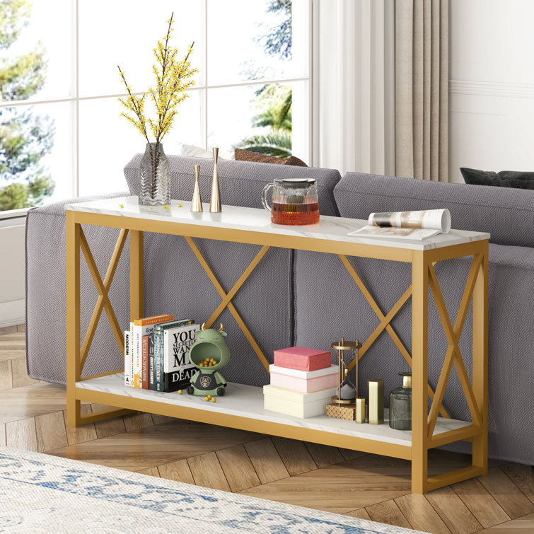 Rachit 64 Console Table 17 Stories Color: Gray Wash