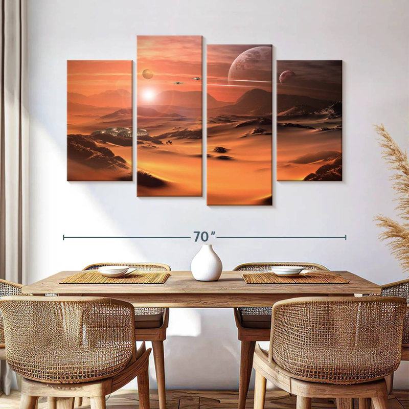 Kelan Sci Fi Alien Planet, 42" H x 68" W