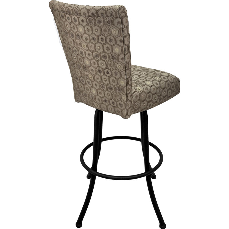Tabouret pivotant en métal - 700 Plus - Base diamant sur Noam, Noir, Bar Stool (30” Seat Height)
