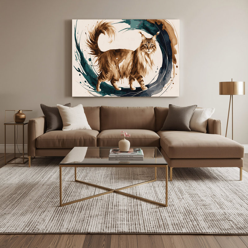Cats Somali, art mural sur toile blanche, H 11 po x l 14 po