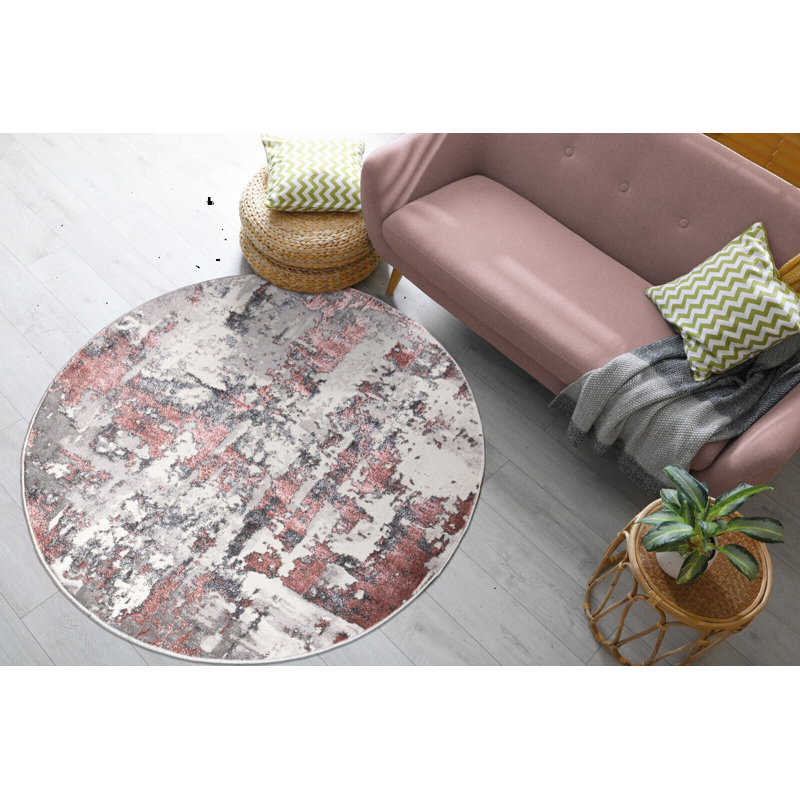 Siddhesh Abstract Area Rug, Round 120cm