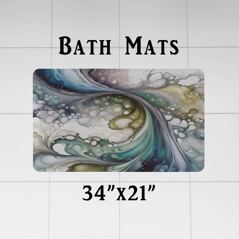 Rideau de douche abstrait, H 93 po x l 70 po