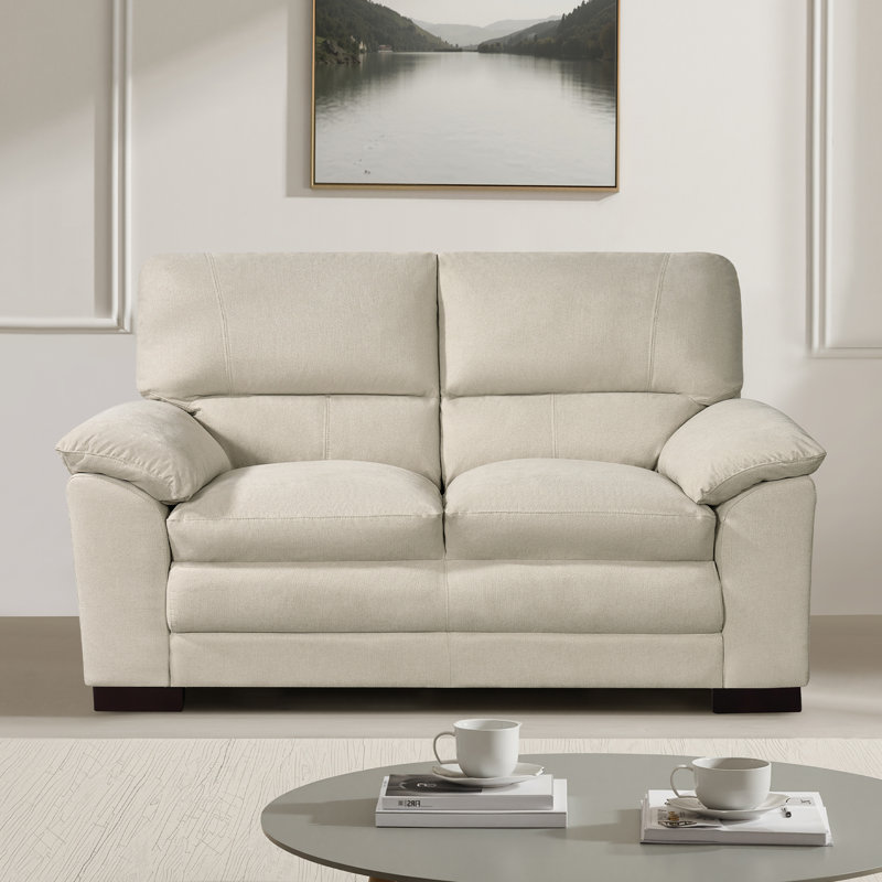 Akshayaa Sofa, Beige, 91cm H x 176cm W x 87cm D, 2