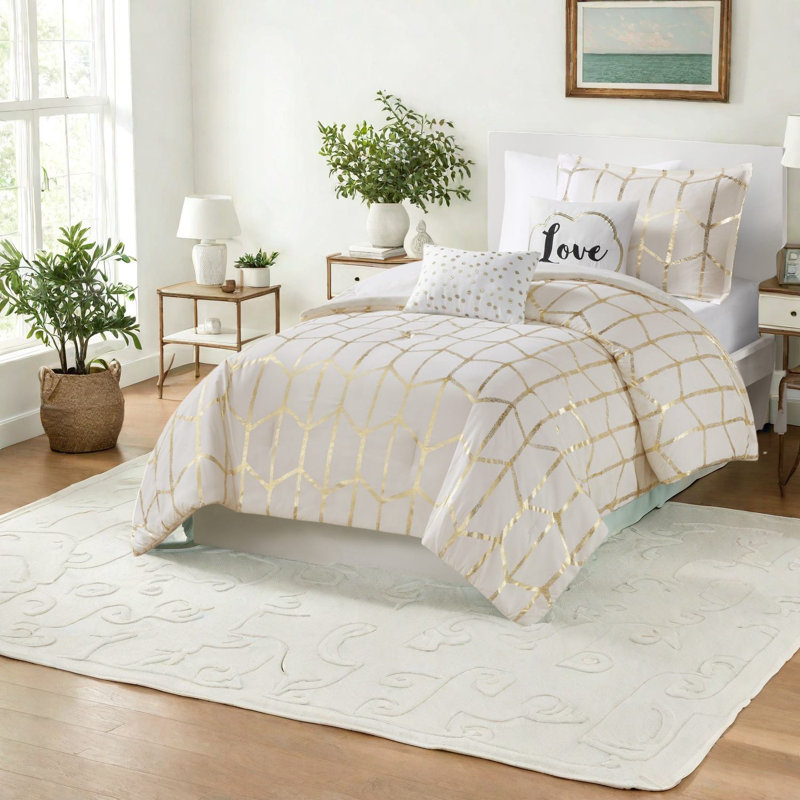 Luxury Bedding Sets, Polyester Microfiber, Modern Comforter For Home