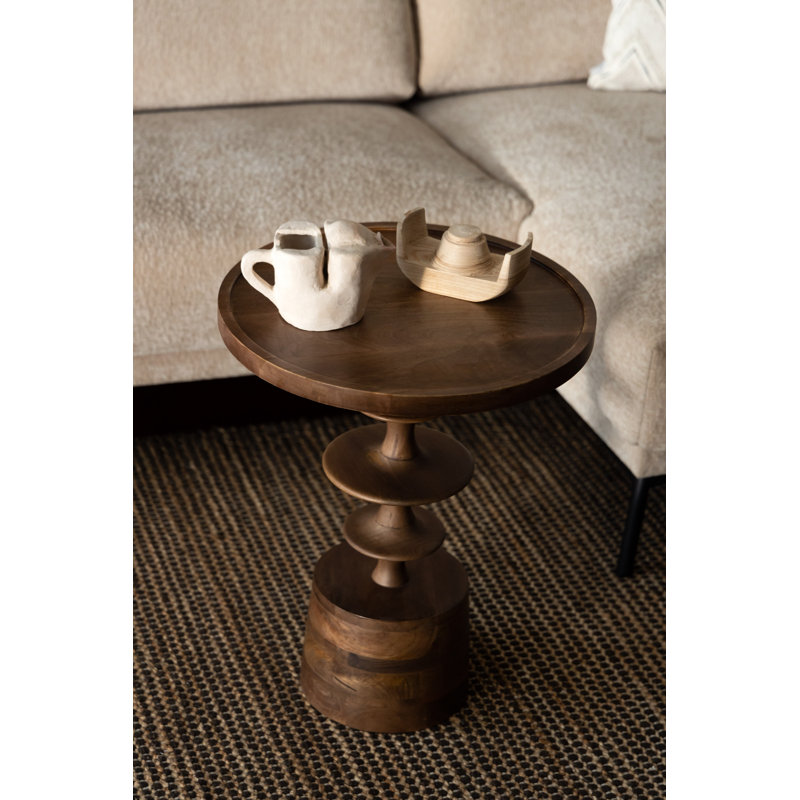 Solid Wood Tray Top End Table