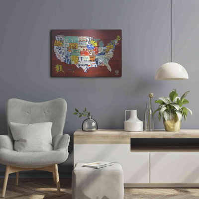 «Licence Plate Map USA» par Design Turnpike
