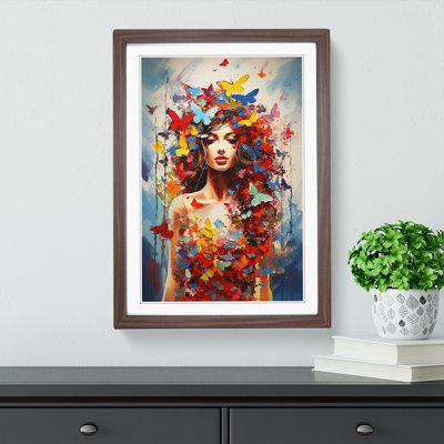 Butterfly Modern Art - Framed Print