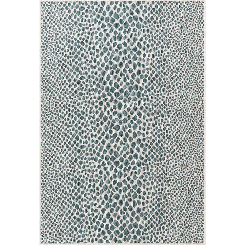Tapis d'intérieur / extérieur Jill Zarin Cape Town, Rectangle 4 pi 1 po x 6 pi 1 po, Sarcelle