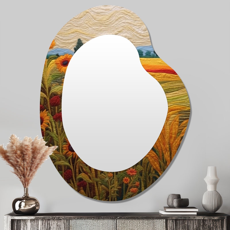 Denya - Miroir mural asymétrique traditionnel traditionnel