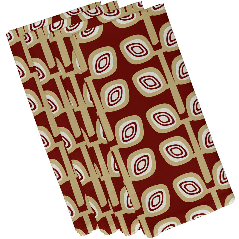 Ensemble de serviettes 4 pièces Leaf Tree, L 18 po x L 18 po, Orangé