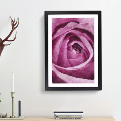 The Heart of a Pink Rose - Picture Frame Painting Print