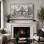 «Christmas Cottage Snowy House», art du salon, impression sur toile encadrée-132862961-132862962