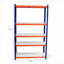 Étagères de rangement 71 pouces en fer bleu riche à 71 niveaux, unité de rangement robuste pour le garage et l'organisation domestique