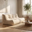 Bean Bag Chair for Adults, Memory Foam Beanbag Sofa with High Rebound Sponge, Low Center of Gravity Floor Chair, Soft Velvet Reading Nook Furniture for Bedroom Living Room, No Assembly white 90cm-2050559422