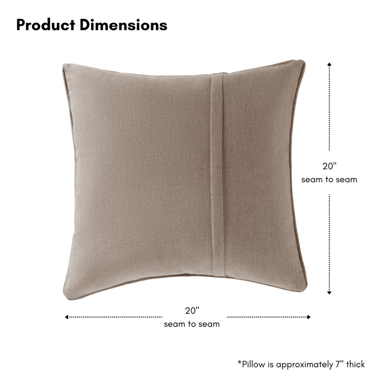  Coussin Sunbrella, Ensemble de 2, Bois de frêne coulé