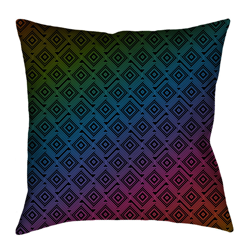 Coussin Katelyn Elizabeth, 18 po x 18 po, Bleu foncé, Simili suède
