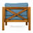 Ensemble de conversation de patio en bois d'acacia 3 pièces comprenant 2 chaises d'extérieur en forme de X avec coussin et dossier, 1 table de bout carrée-2030305496