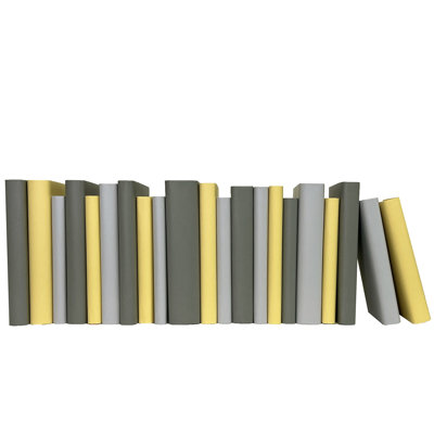 Decorative Books - Sunny Haze Paper Wrapped Books - Yellow Books By The Foot
