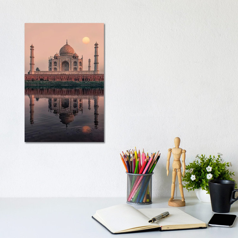 Taj Mahal Sunset by Manjik Pictures - Gallery-Wrapped Canvas Giclée on Canvas, Wrapped Canvas, 20.32 cm H x 30.48 cm W